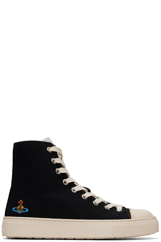 Vivienne Westwood — Black High Top Plimsoll Sneakers