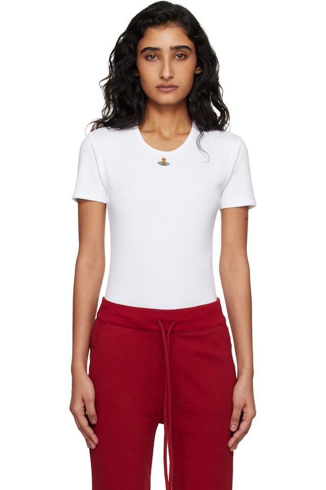 Vivienne Westwood — White Cap Sleeve Bodysuit
