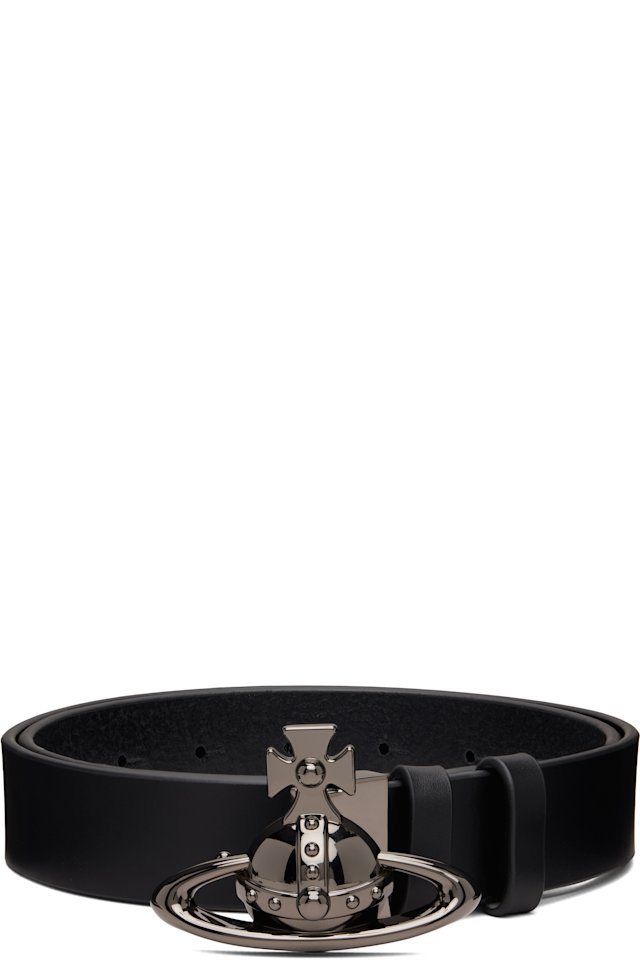 Vivienne Westwood — Black Orb Buckle Belt