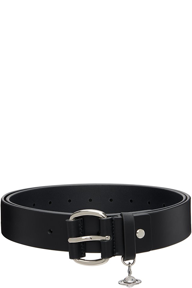 Vivienne Westwood — Black Wide Alex Charm Belt