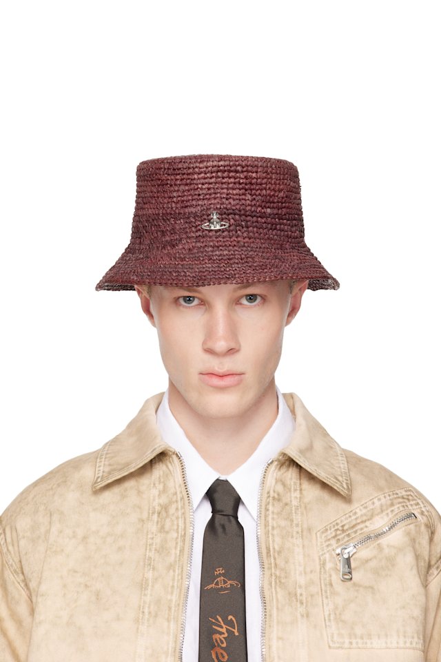 Vivienne Westwood — Red Raffia Bucket Hat