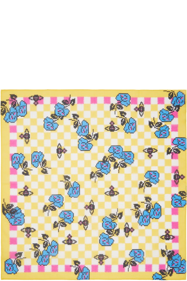 Vivienne Westwood — Yellow Pixel Rose Pocket Square