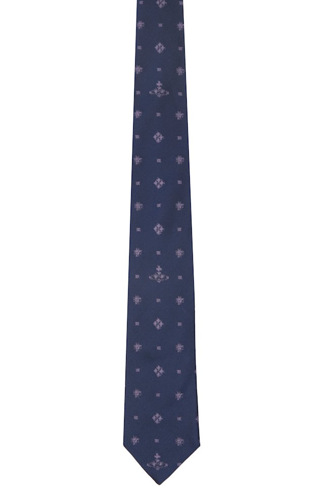Vivienne Westwood — Navy 8.5cm Silk Tie