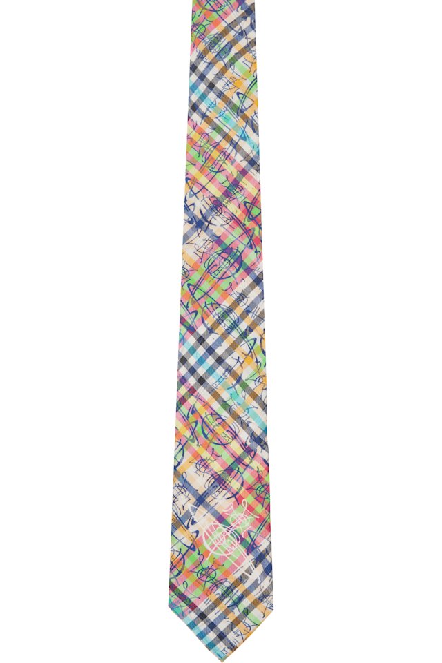 Vivienne Westwood — Multicolor 8.5cm 'Graffiti Orb' Tie