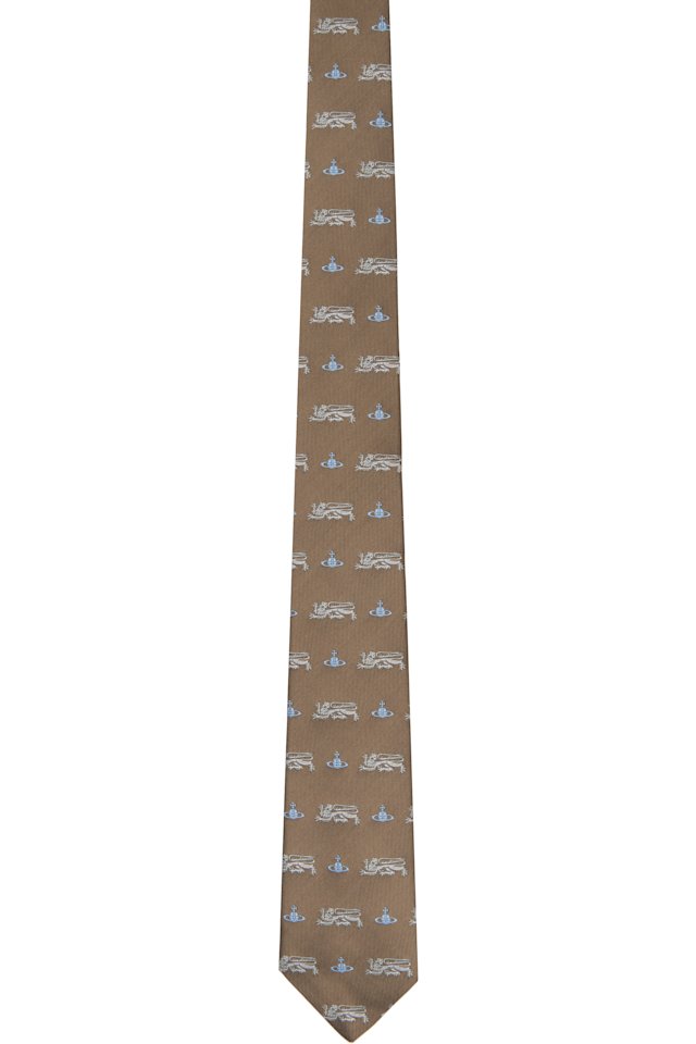 Vivienne Westwood — Brown 7cm 'Lion' Tie