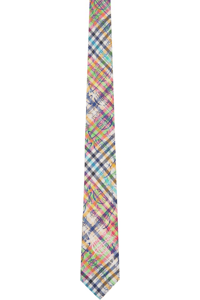 Vivienne Westwood — Multicolor 7cm 'Orb Graffiti' Tie