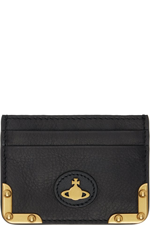 Vivienne Westwood — Black Flat Orb Card Holder
