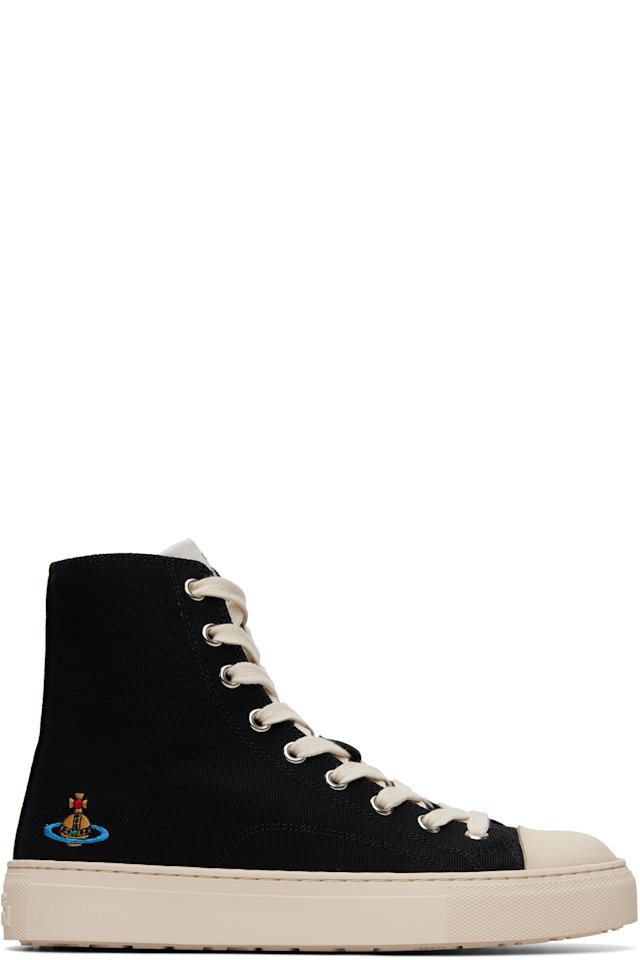 Vivienne Westwood — Black High Top Plimsoll Sneakers