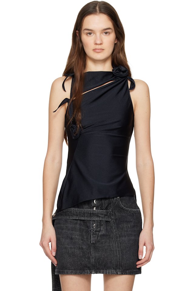 Coperni — Black Flower Top
