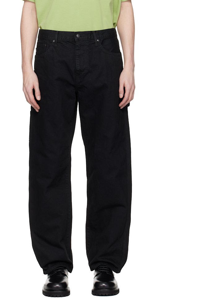 vowels — Black Overdyed Painter Jeans