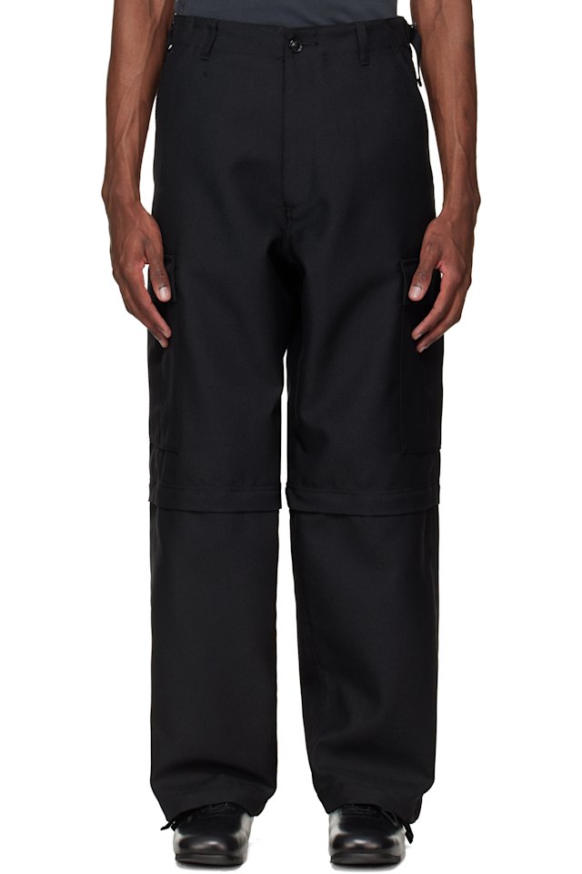 vowels — Black Zip-Off Cargo Pants