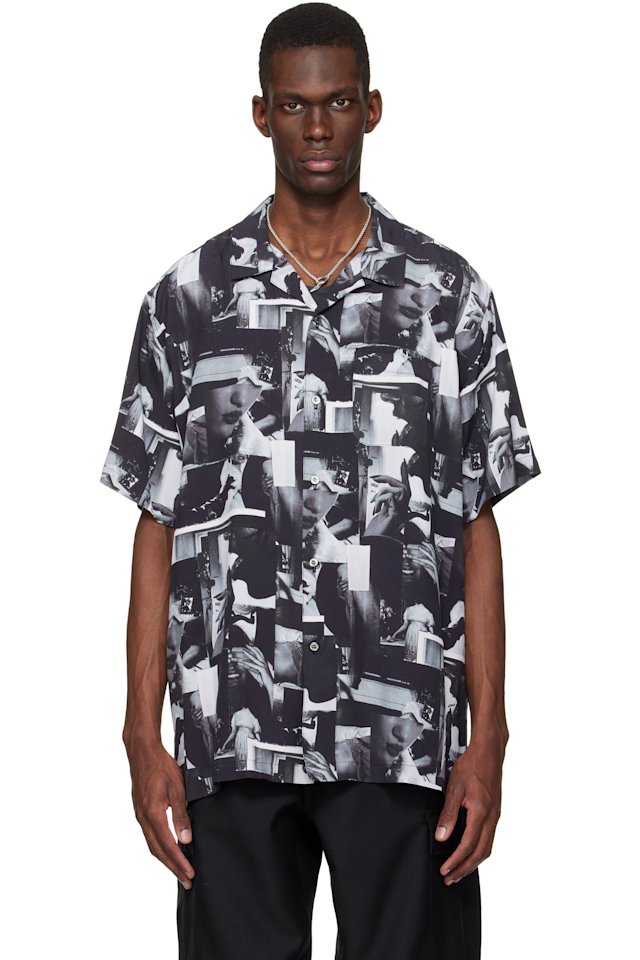vowels — Black Printed Still Shirt