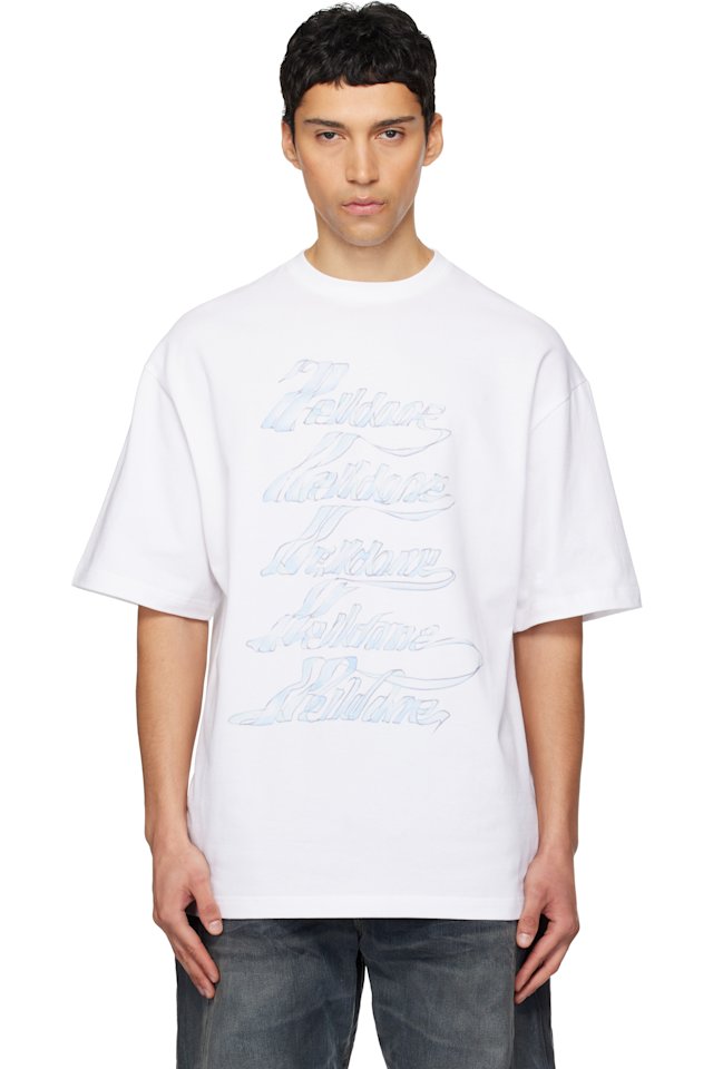 We11done — White 'WE11DONE' Multi Logo T-shirt