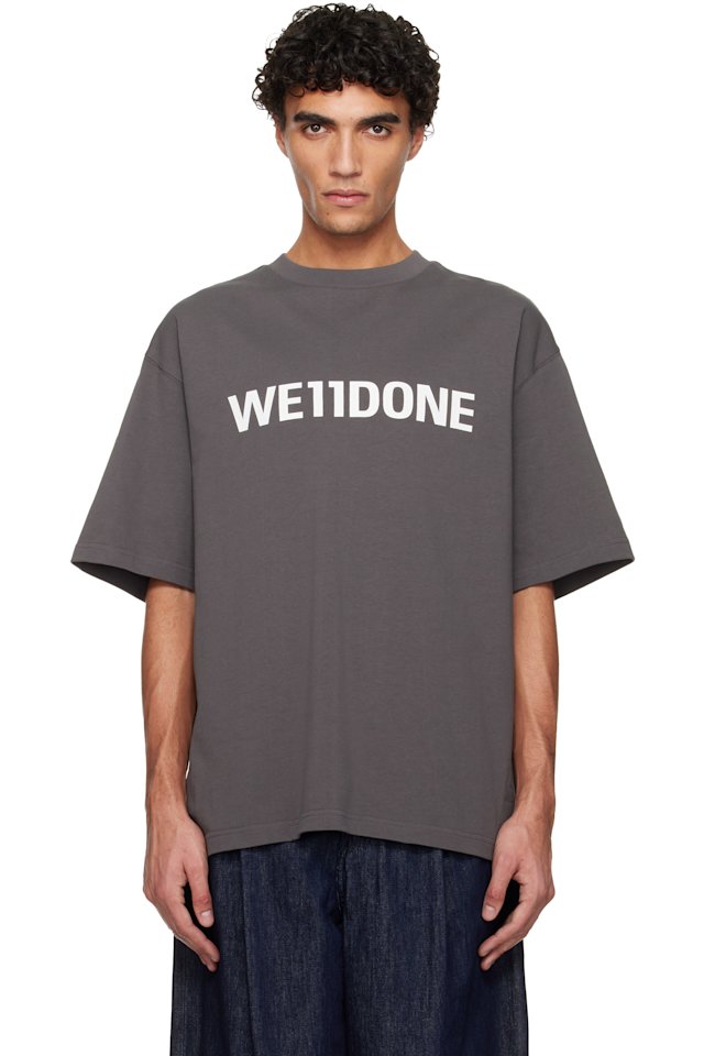 We11done — Gray Large Basic Logo T-shirt