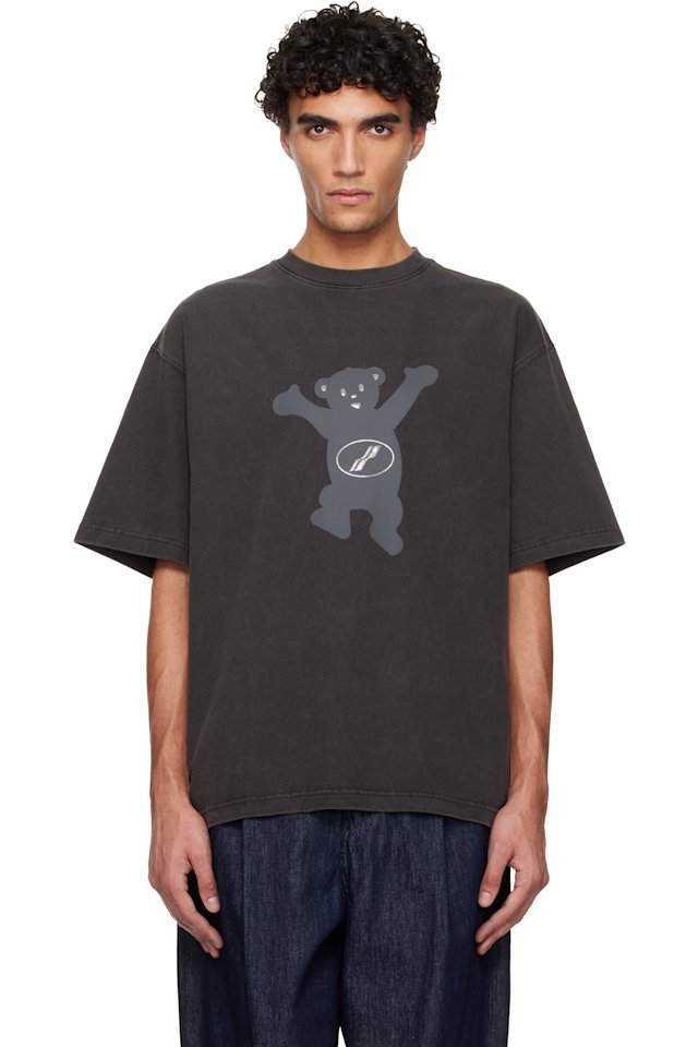 We11done — Gray Teddy Logo T-shirt