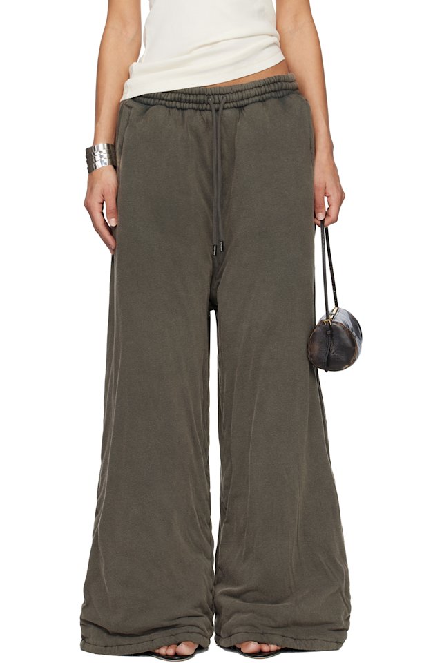 LU'U DAN — Gray Wadded Bontans Sweatpants