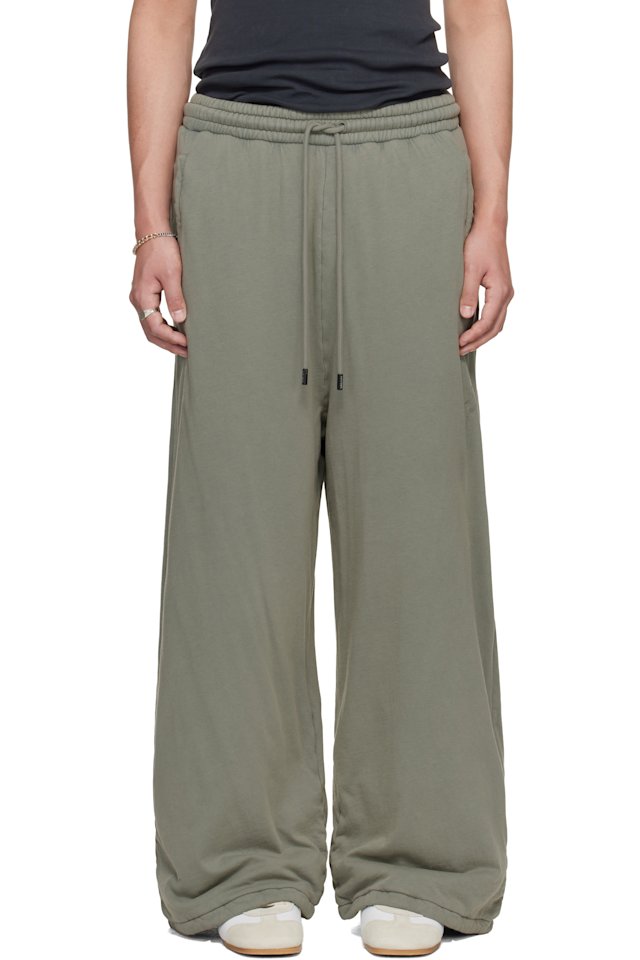 LU'U DAN — Gray Wadded Bontans Sweatpants