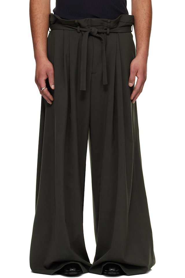 LU'U DAN — Gray Slacker Maxis Trousers