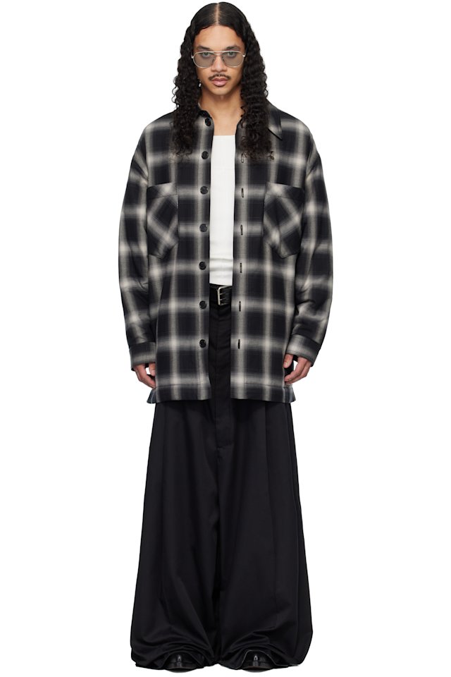 LU'U DAN — Black Fat Boy Flannel Shirt