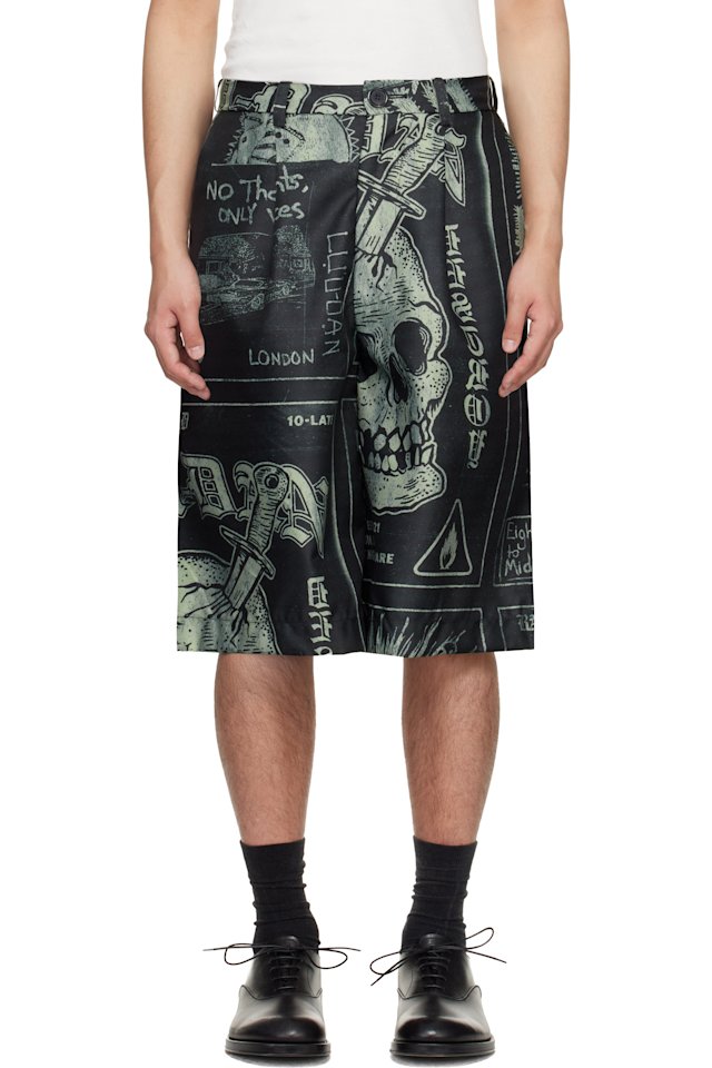 LU'U DAN — Black Wide Leg Shorts