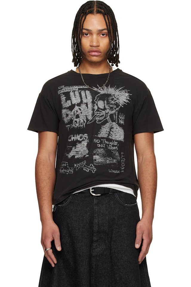 LU'U DAN — Black Thrash T-shirt