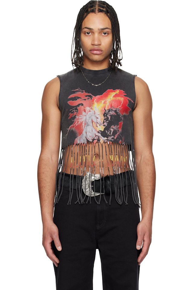 LU'U DAN — Gray 'Year of the Horse' Bronco T-shirt