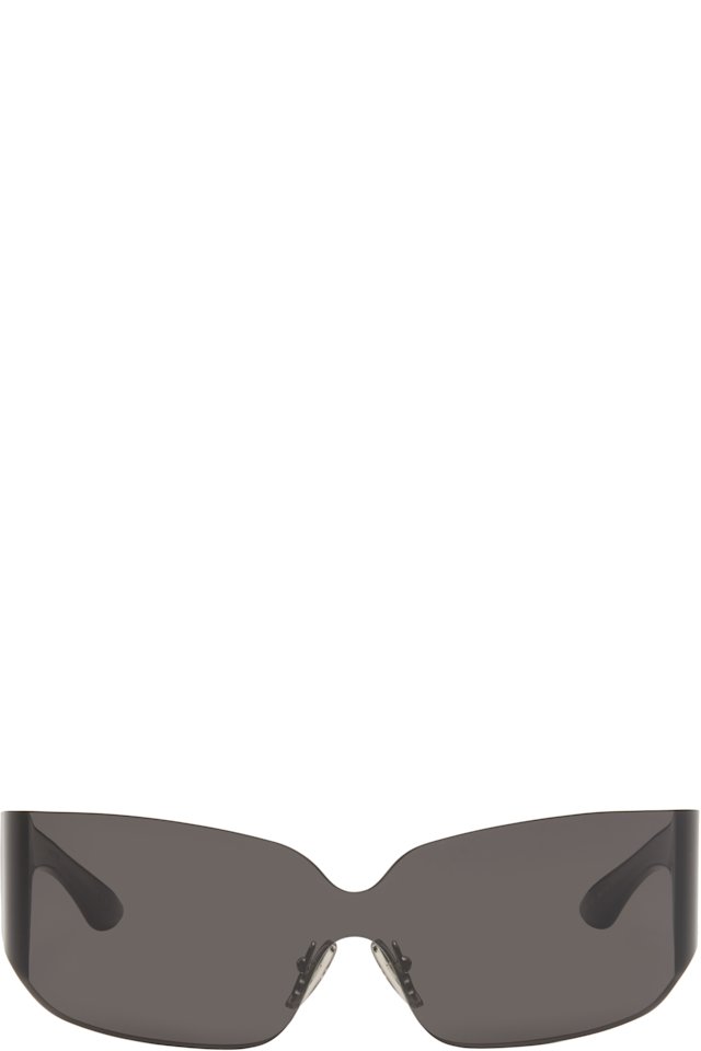 Balenciaga — Black Mono Square Sunglasses