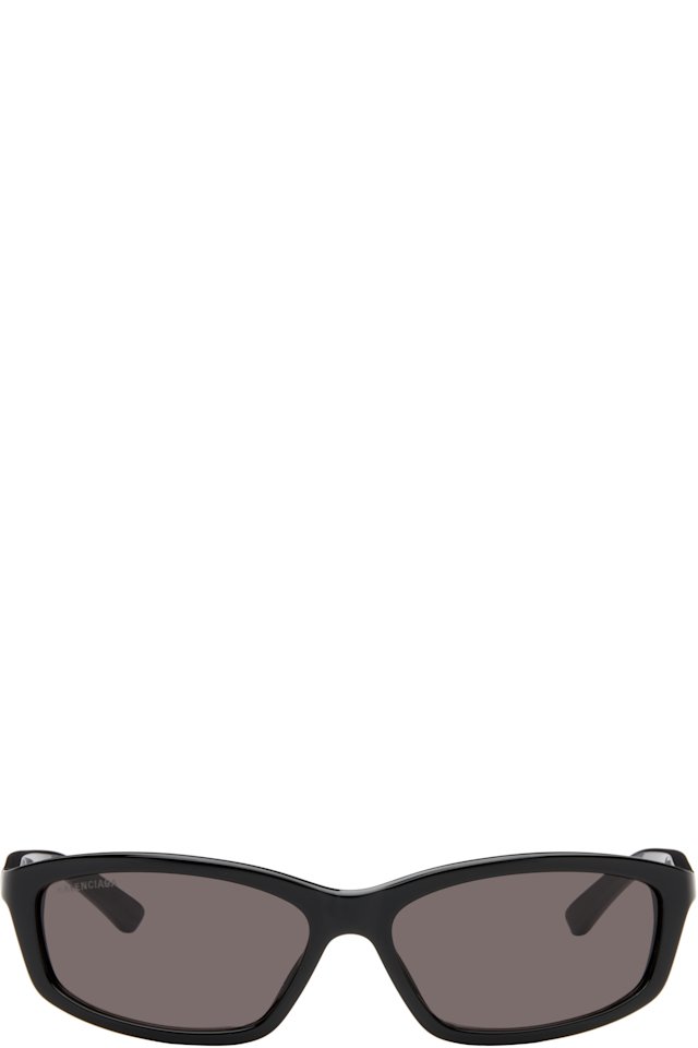 Balenciaga — Black Rectangular Sunglasses