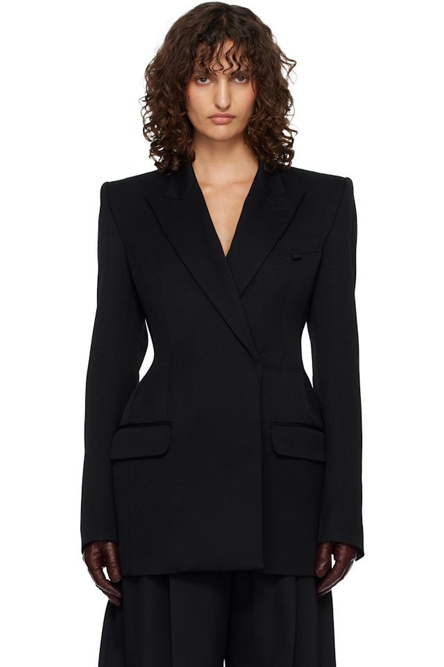 Mugler — Black Hourglass Blazer