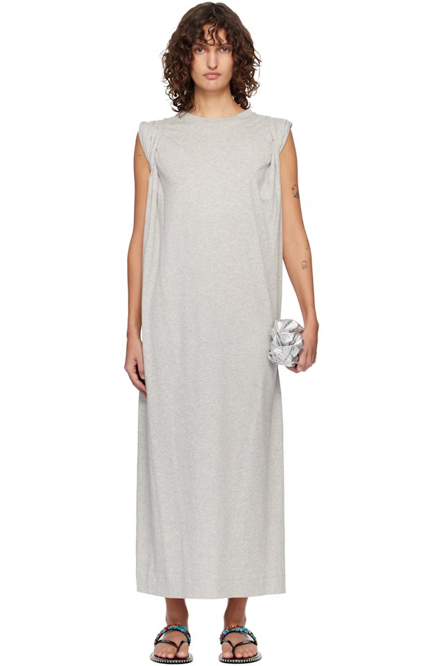 Dries Van Noten — Gray Loose T-shirt Maxi Dress