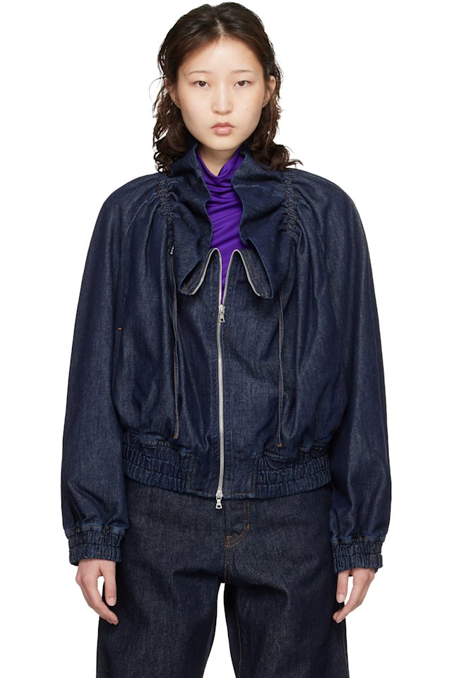 Dries Van Noten — Blue Cocoon Denim Jacket