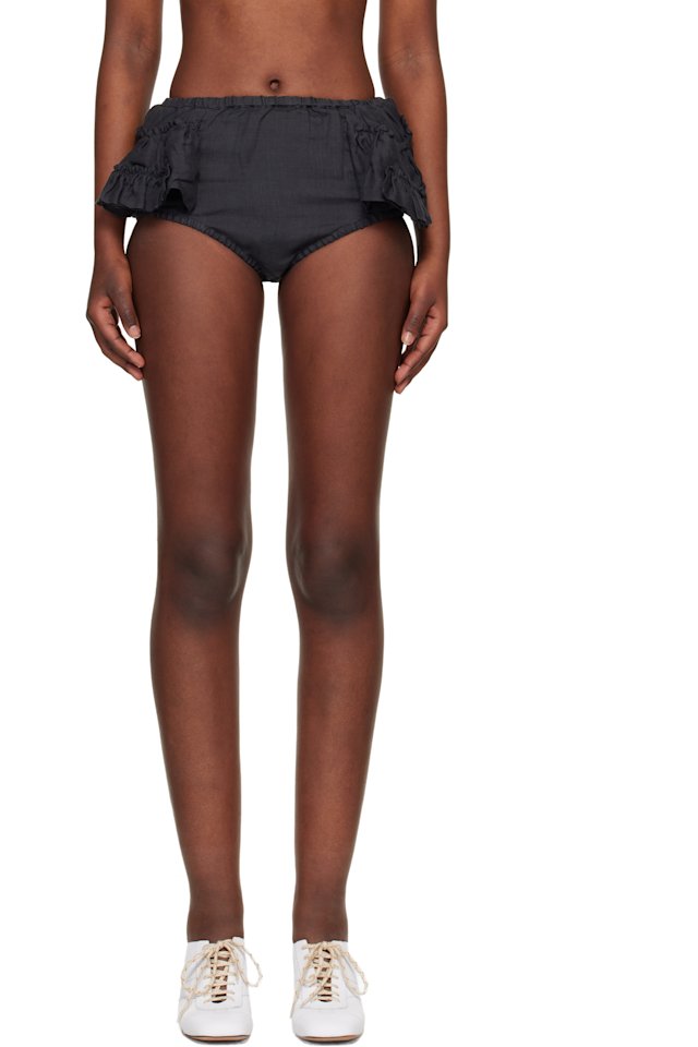 Dries Van Noten — Black Ruffled Briefs