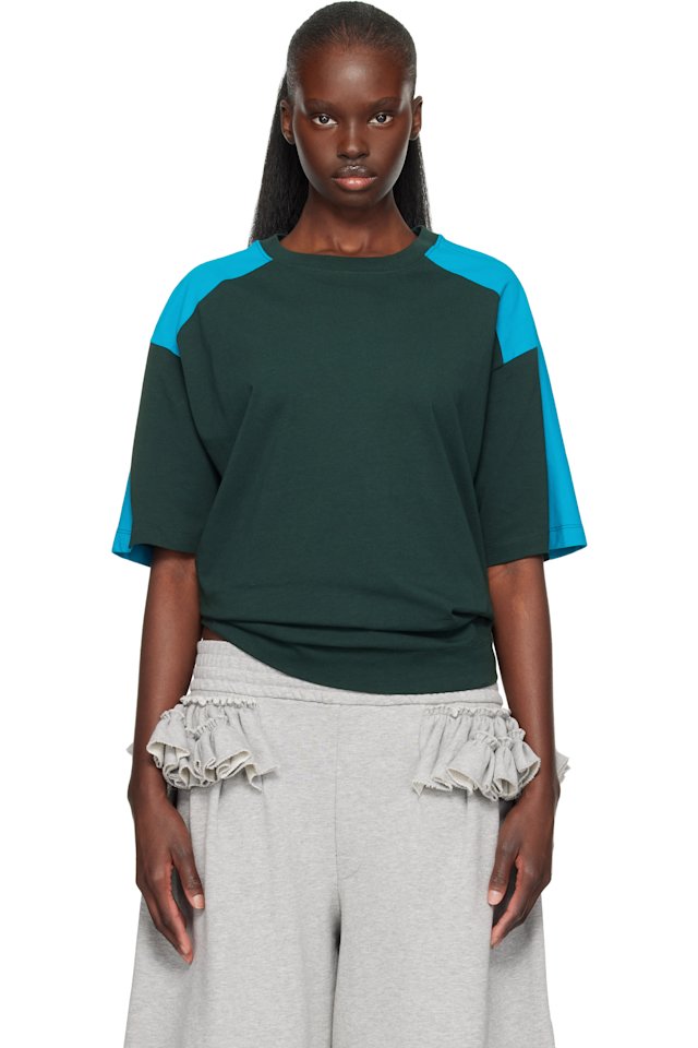 Dries Van Noten — Green & Blue Loose Fit T-shirt