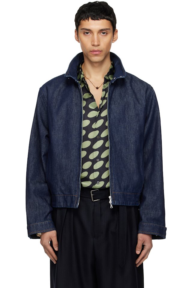 Dries Van Noten — Navy Varington Denim Jacket