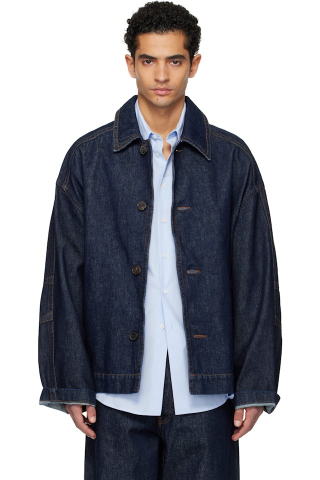 Dries Van Noten — Navy Heavyweight Denim Jacket