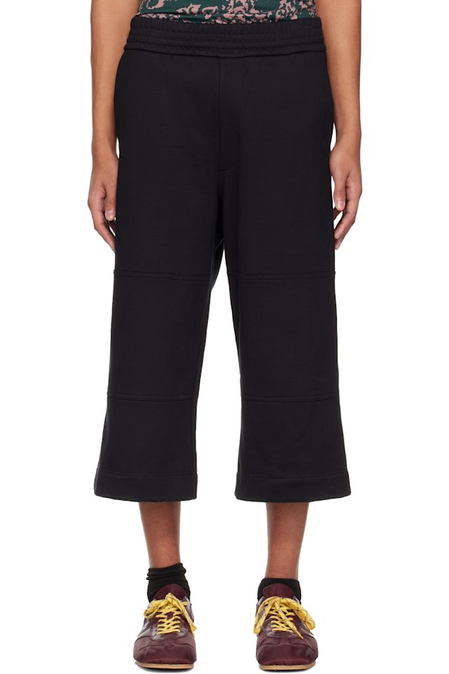 Dries Van Noten — Black Loose Cotton Shorts