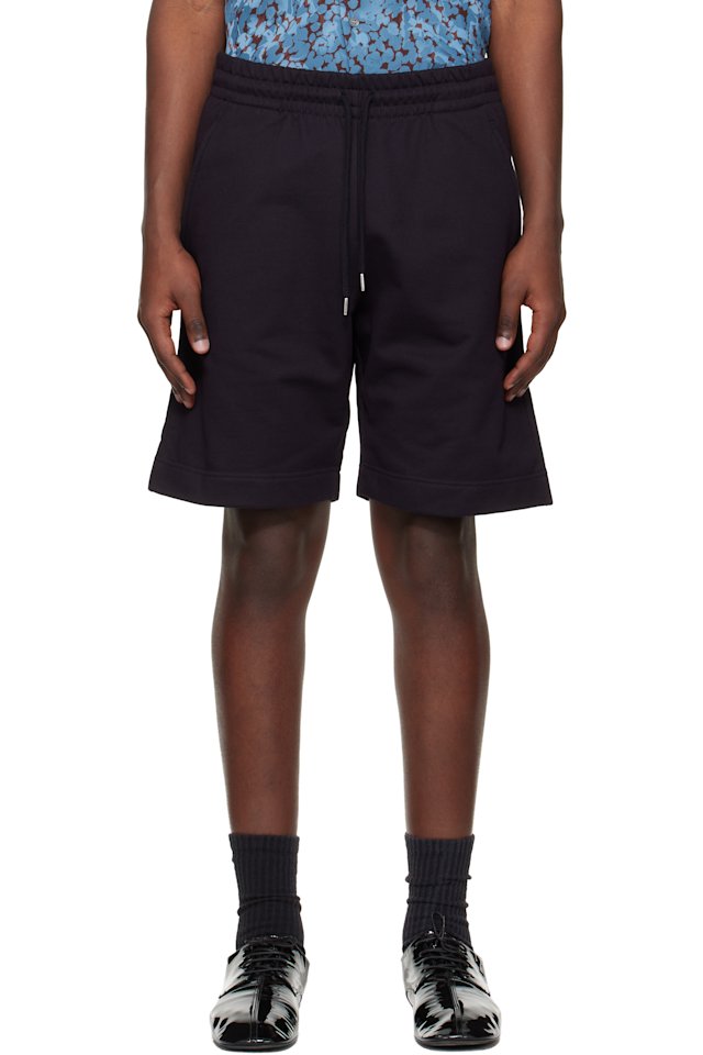 Dries Van Noten — Navy Drawstring Shorts