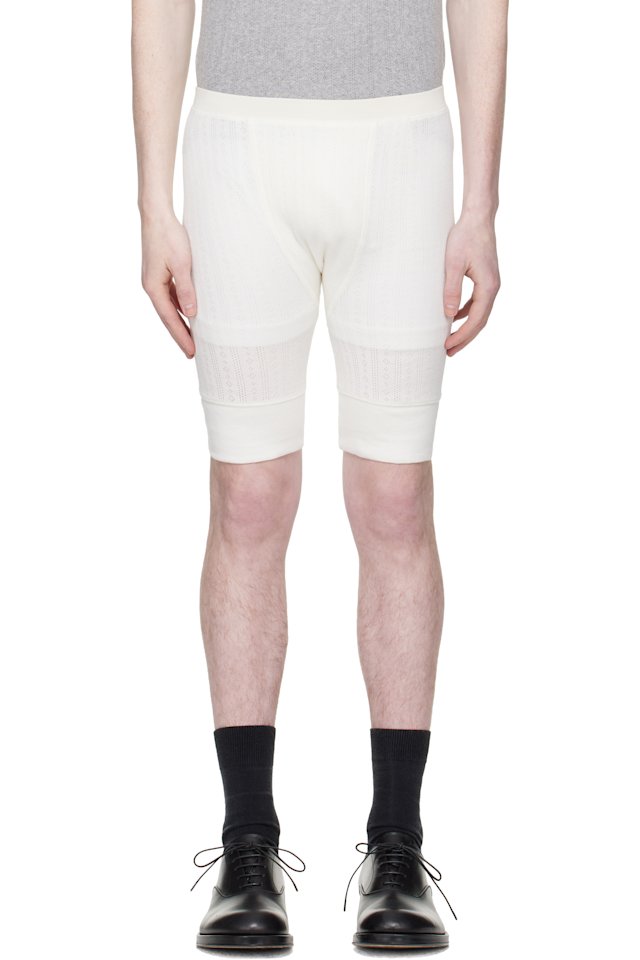 Dries Van Noten — Off-White Pointelle Shorts