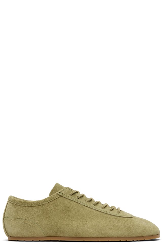 Dries Van Noten — Khaki Suede Sneakers