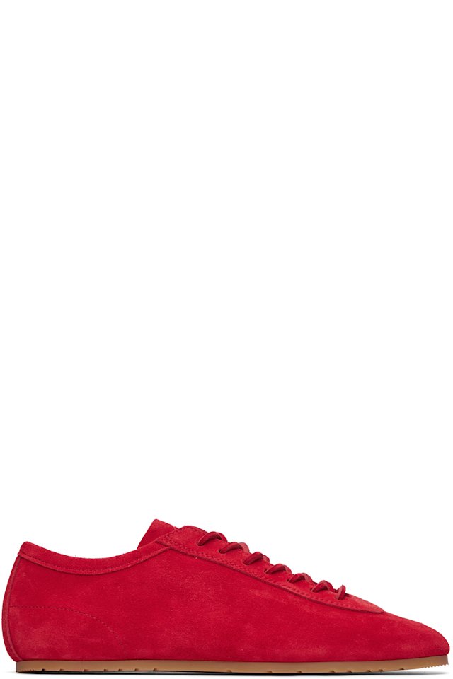 Dries Van Noten — Red Suede Sneakers