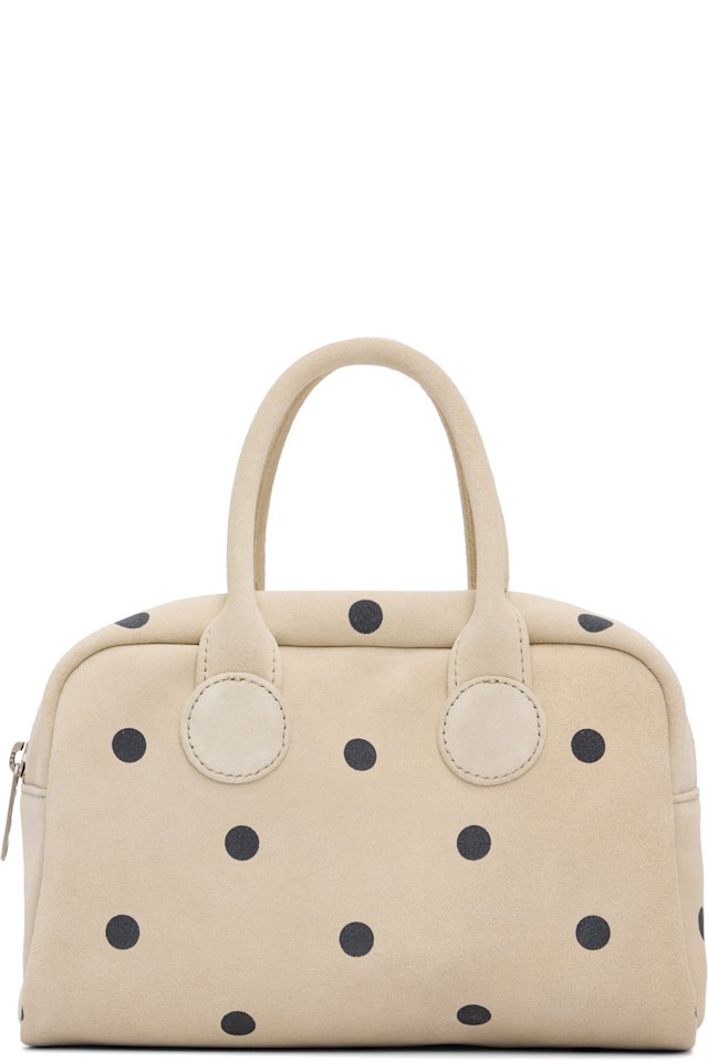 MARGESHERWOOD — Beige & Black Soft Bowling Bag