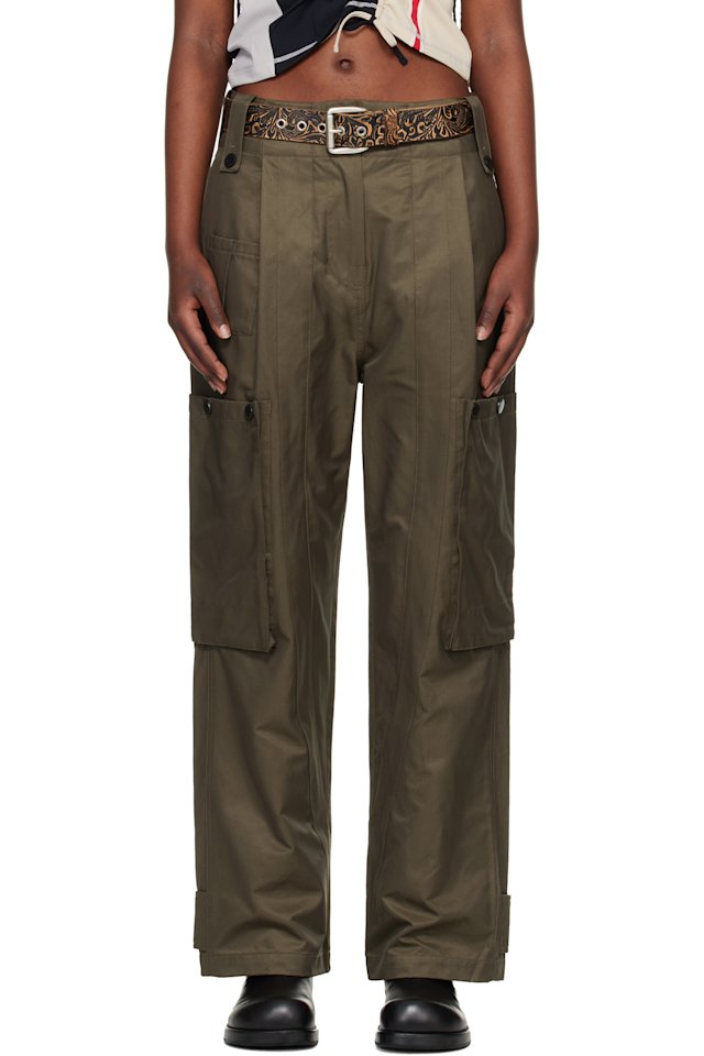 Andersson Bell — Khaki Utility Cargo Pants