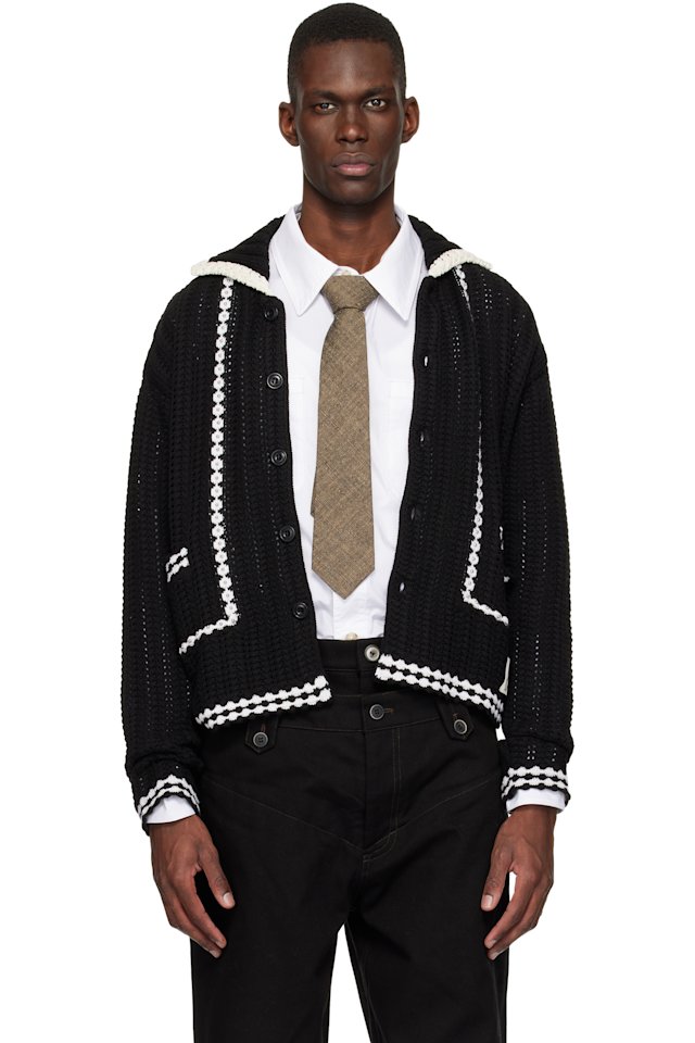 Andersson Bell — Black New Fantasia Collar Cardigan