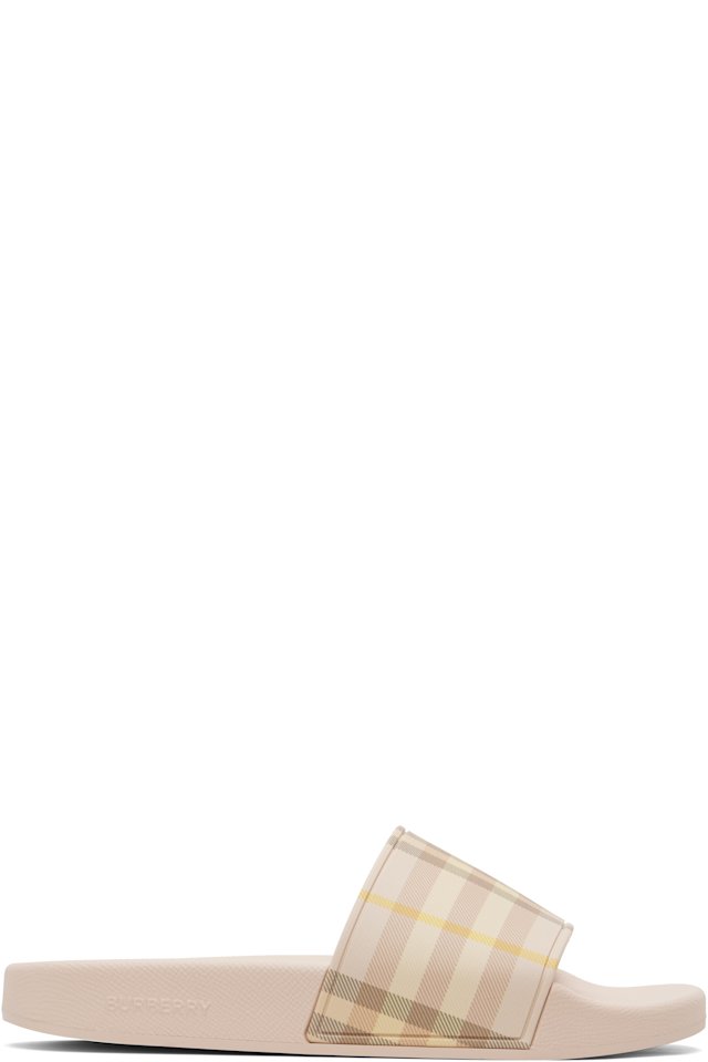 Burberry — Pink Check Slides