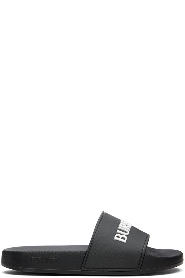Burberry — Black Logo Slides
