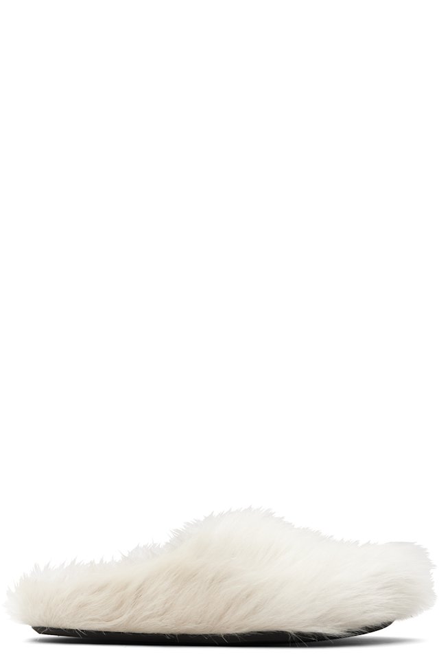 Marni — Off-White Fussbett Sabot Slip-on Loafers