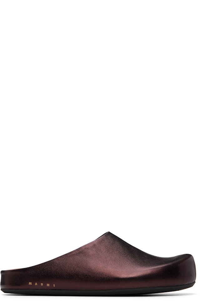 Marni — Brown Fussbett Sabot Slip-On Loafers