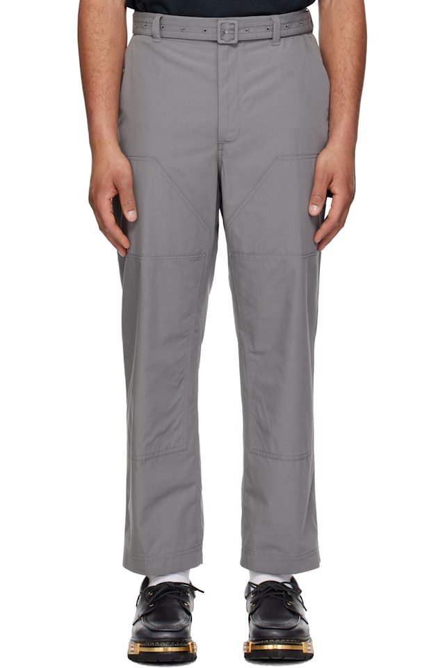 Thom Browne — Gray Cotton Suiting Carpenter Trousers