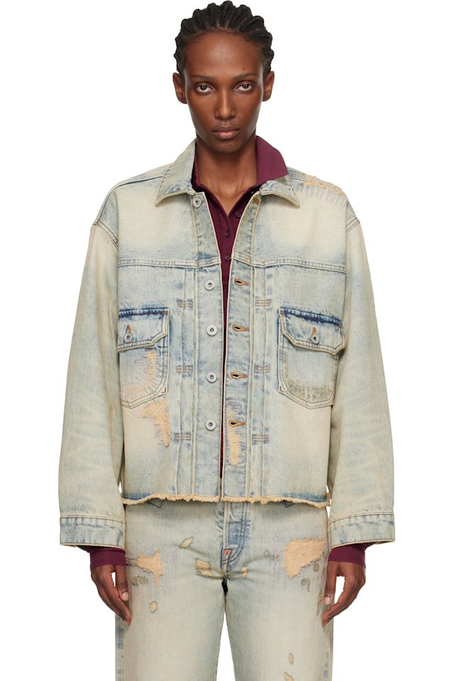 Kenzo — Blue Kenzo Paris Denim Trucker Jacket