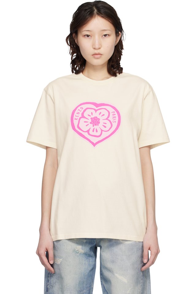 Kenzo — Off-White Kenzo Paris 'KENZO Boke Heart' Loose T-shirt